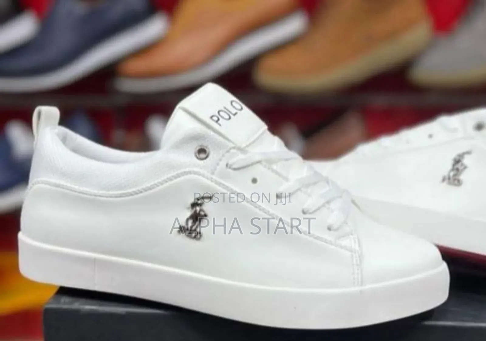 U.S. Polo Assn Casual ‘Triple White’ Men’S Flat Leather Shoes