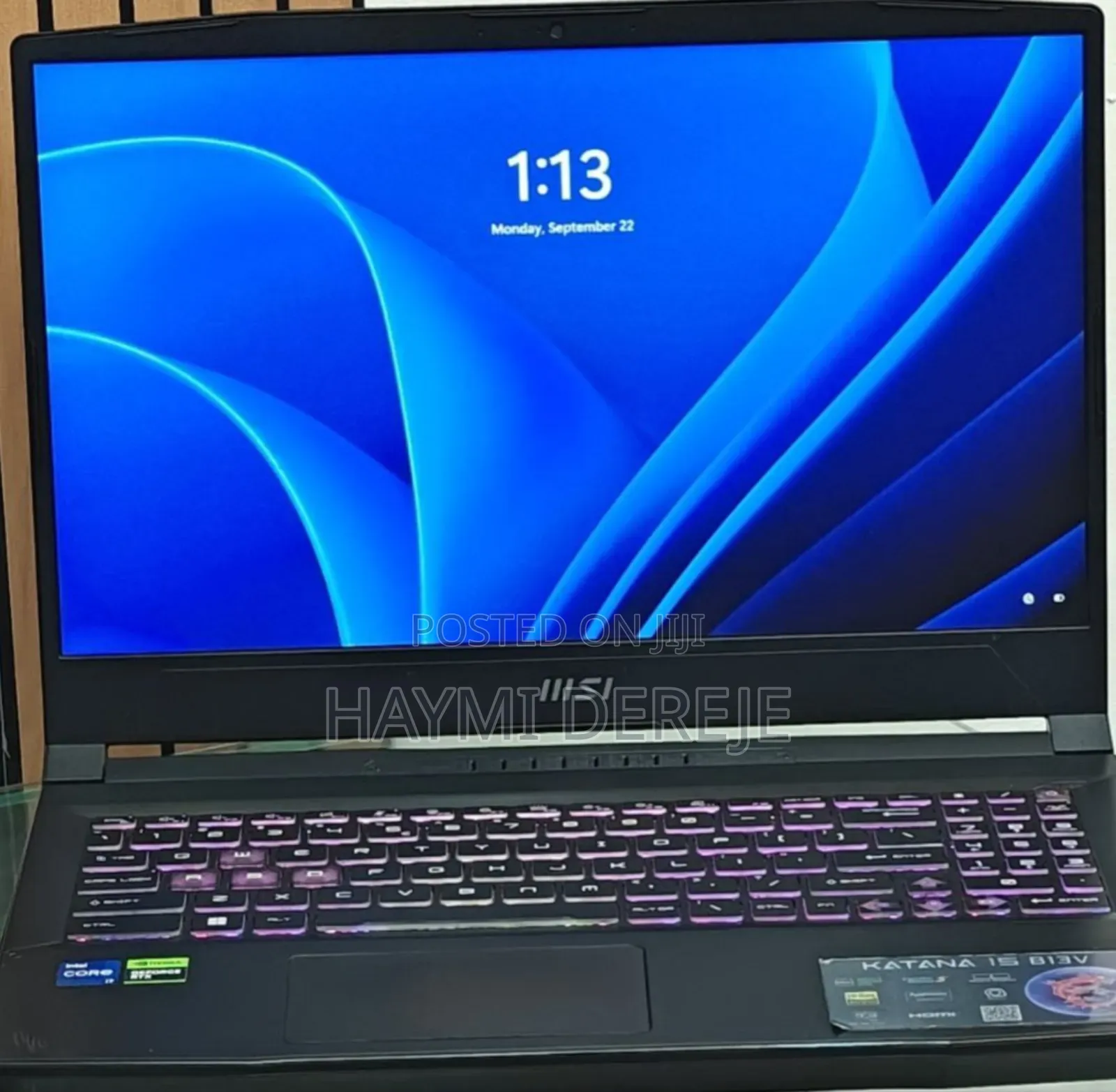 New Laptop MSI Katana 15 16GB Intel Core I7 SSD 1T