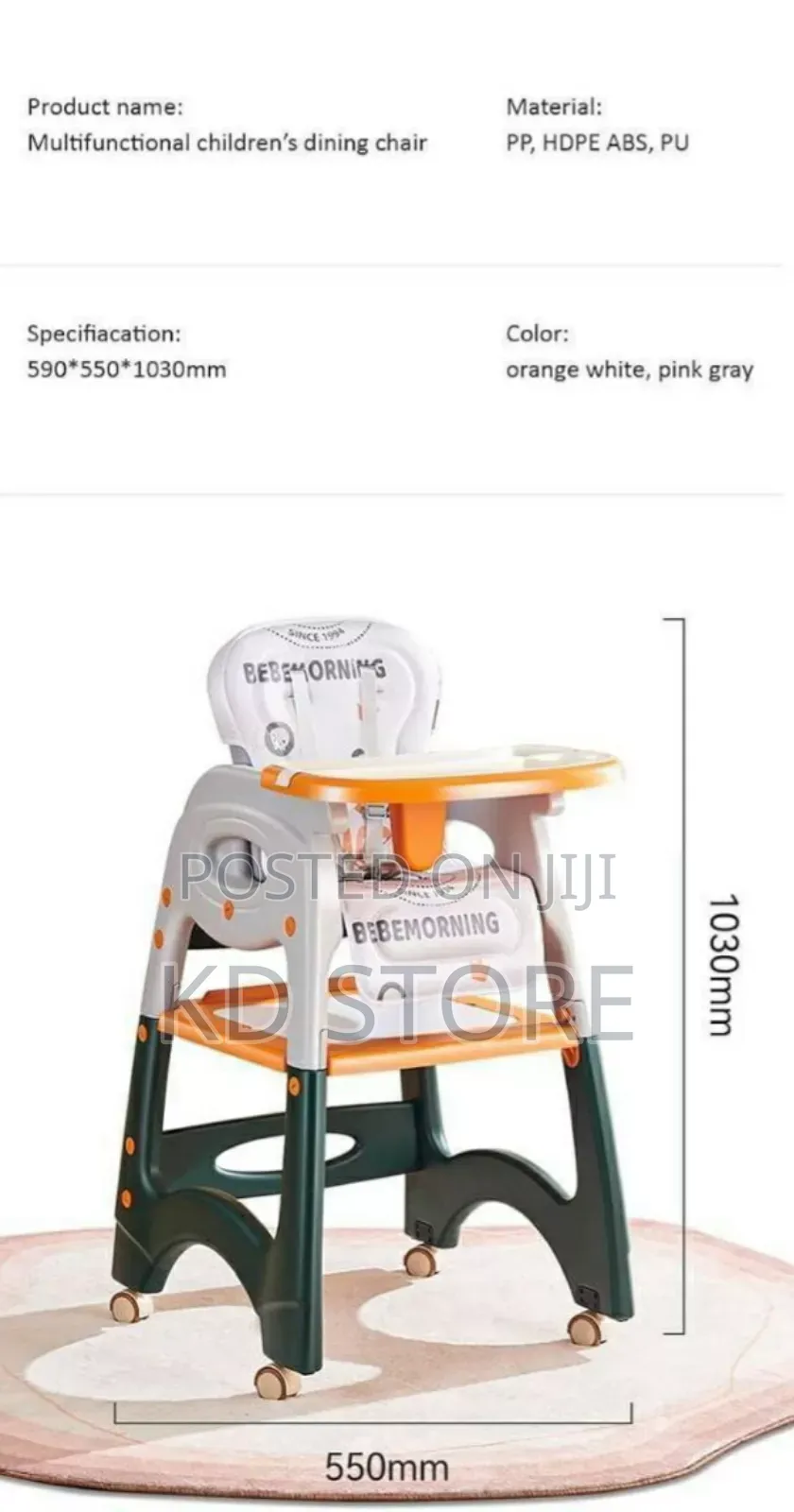 Baby High Chair Multifunctional Infant Feeding Chair