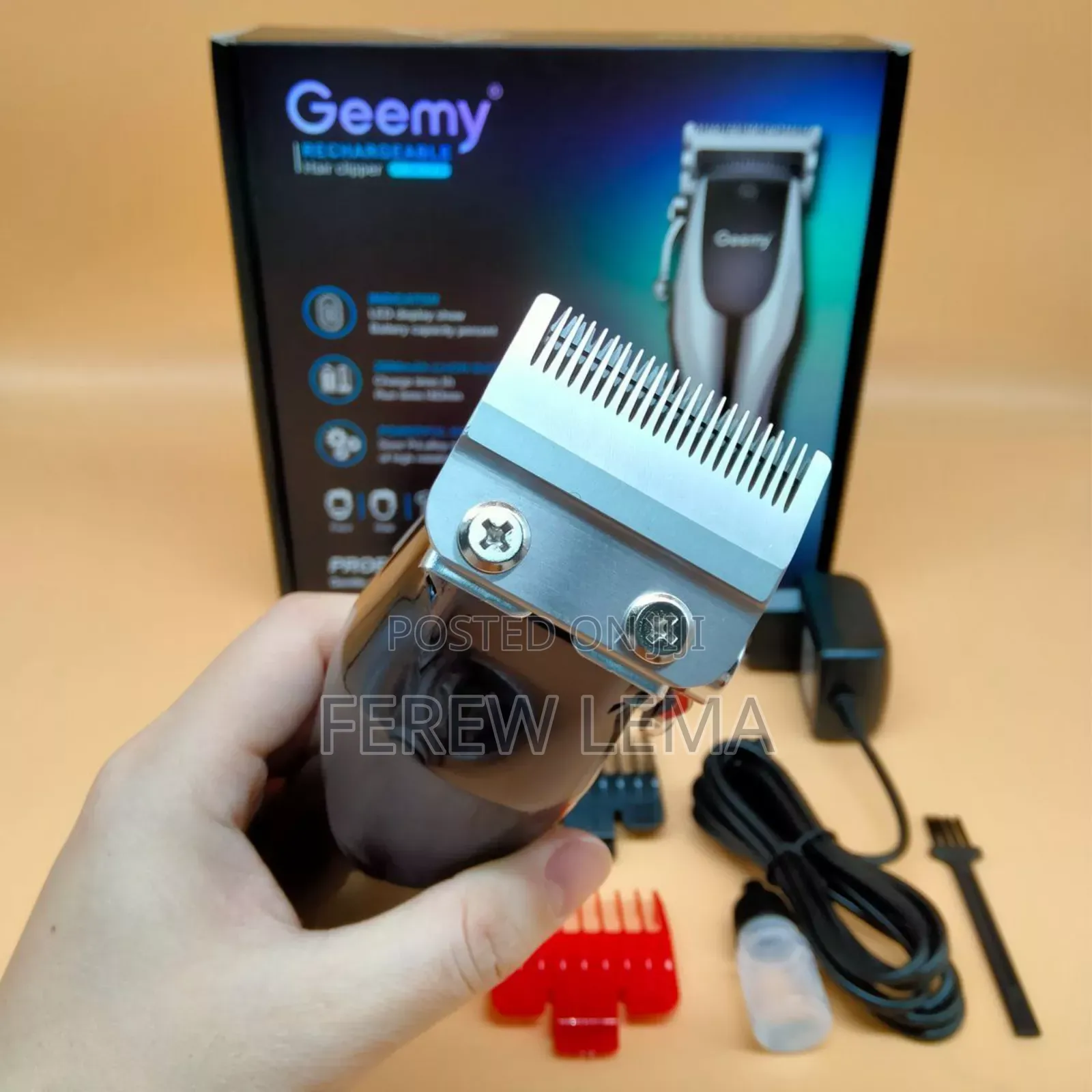 Geemy Rechargeable Hair Clipper Gm-6680