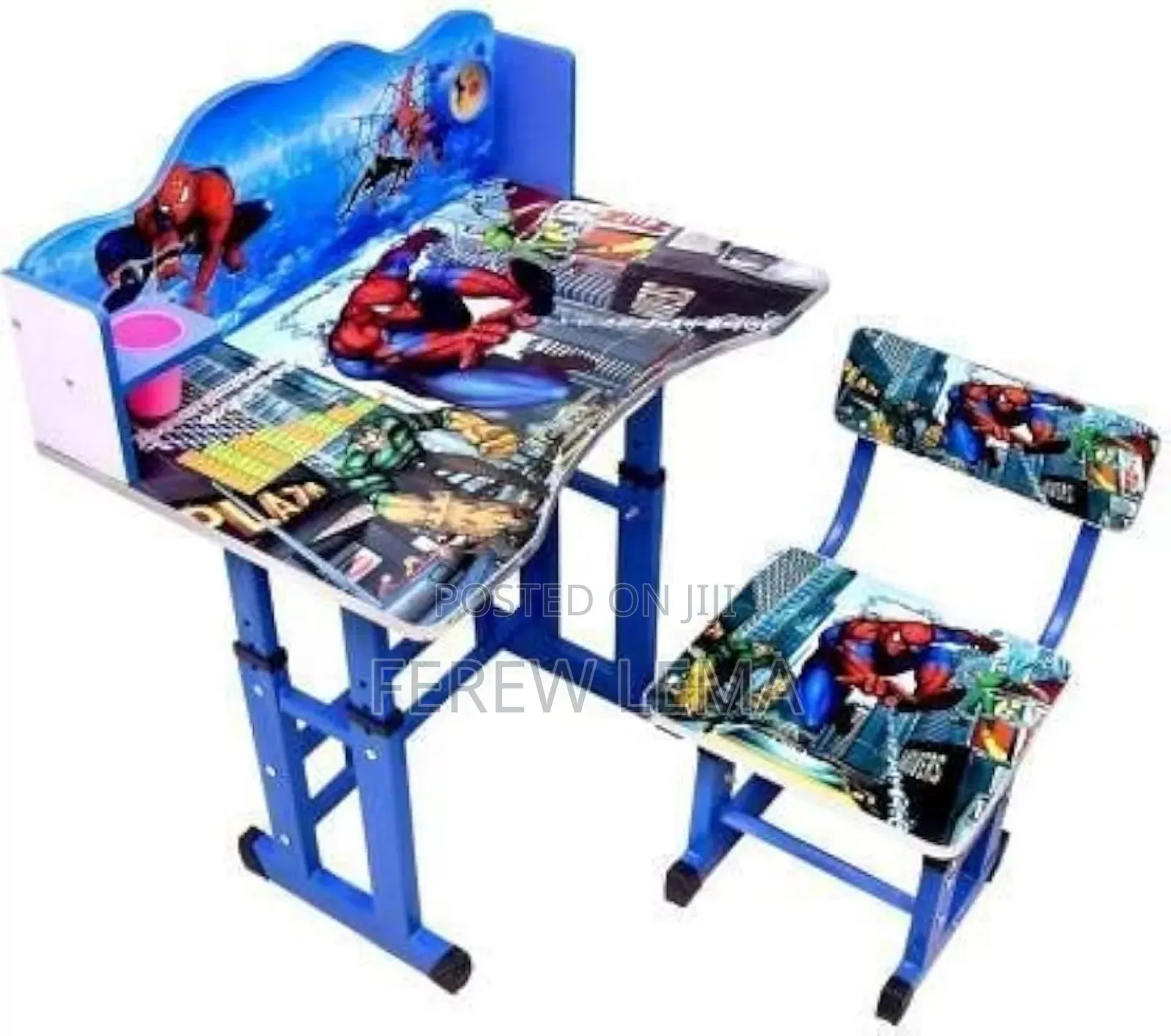 Writting Chair And Desk With Girl And Boys