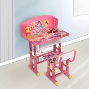 Writting Chair And Desk With Girl And Boys