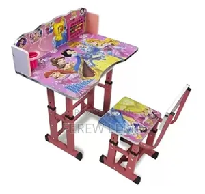 Writting Chair And Desk With Girl And Boys