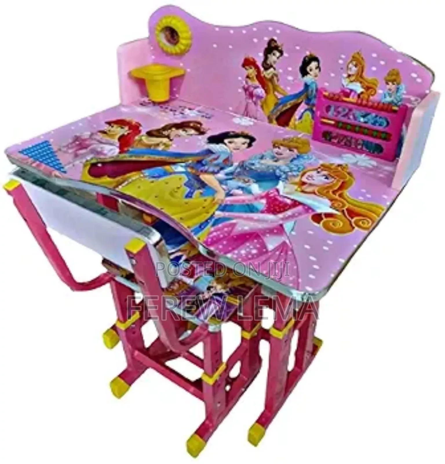 Writting Chair And Desk With Girl And Boys