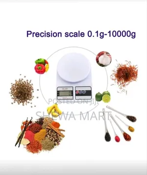 Photo - Precise 10000g-1g Digital Kitchen Scale - Compact With an LCD Display