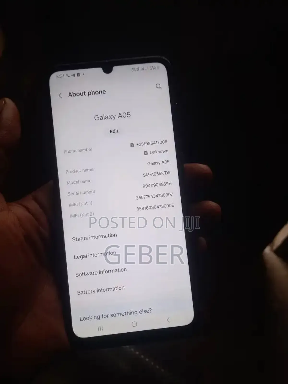 Samsung Galaxy A05 64 GB Black