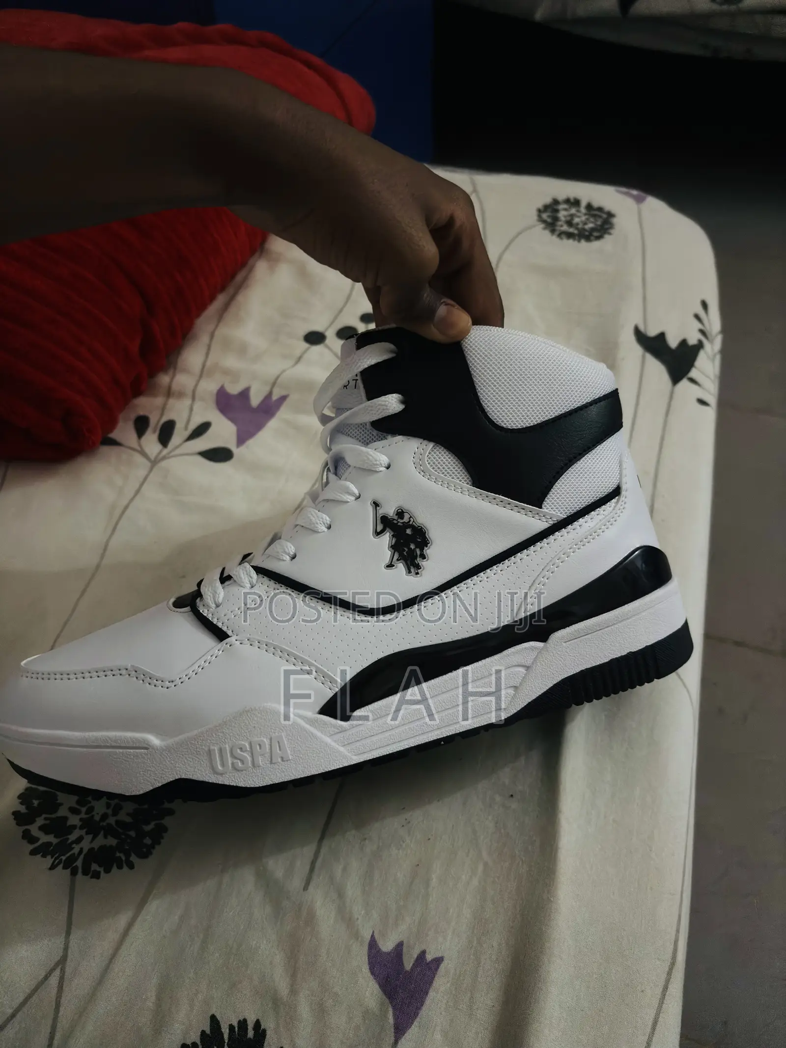 U.S. Polo Assn. High-Top Sneakers( White and Black)