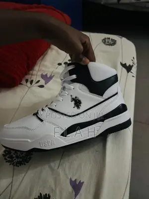 U.S. Polo Assn. High-Top Sneakers( White and Black)