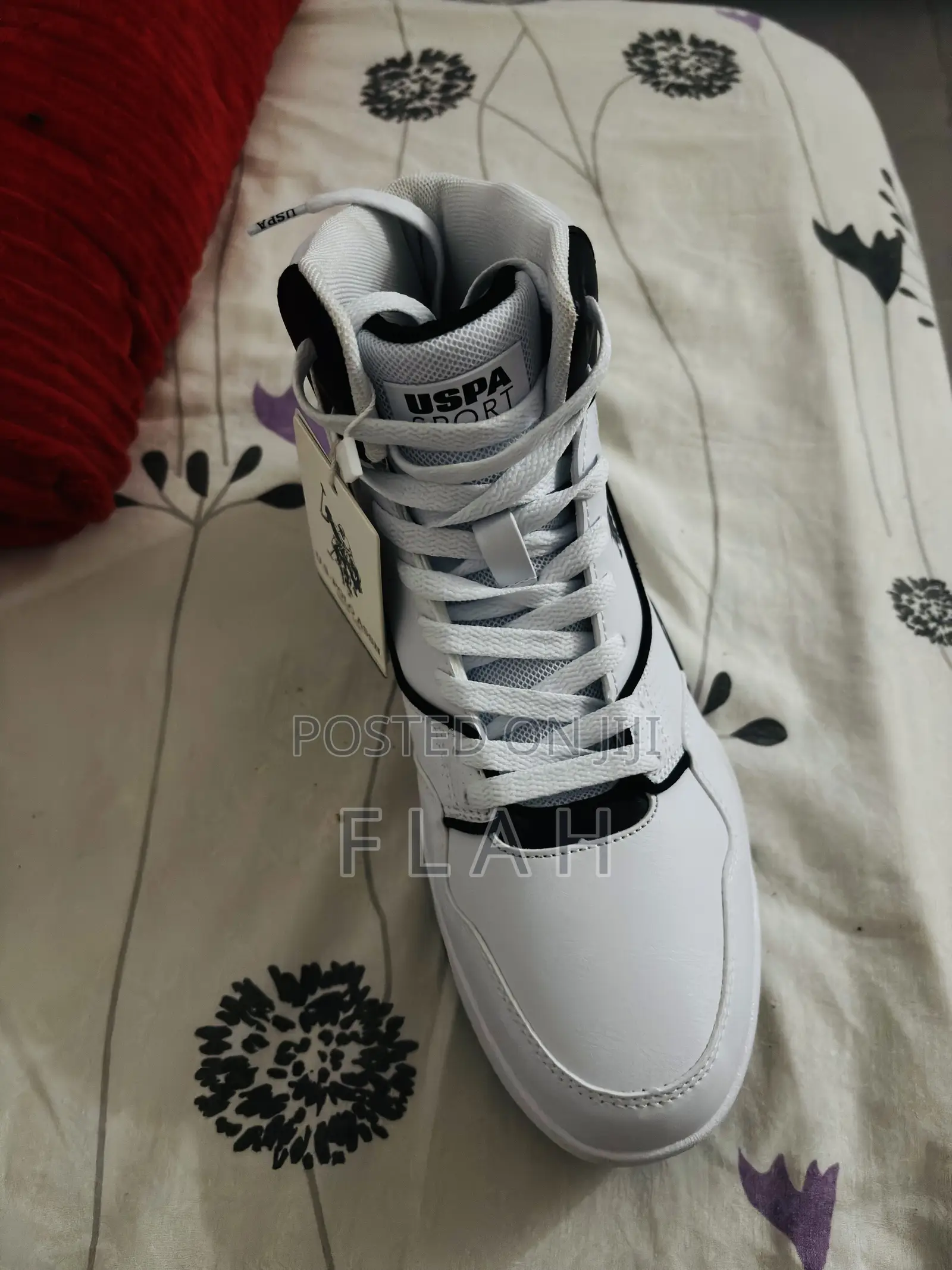 U.S. Polo Assn. High-Top Sneakers( White and Black)