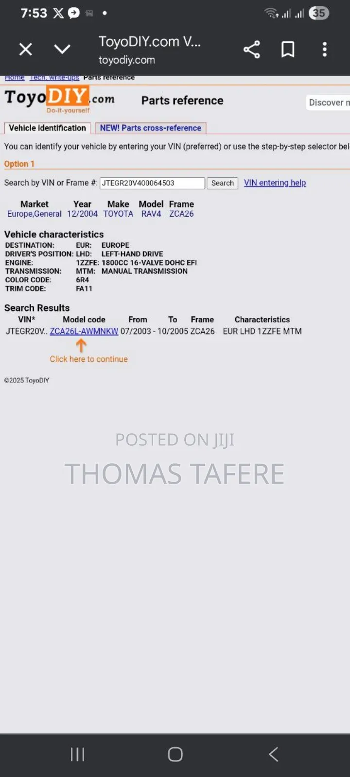 Toyota RAV4 2005 Green