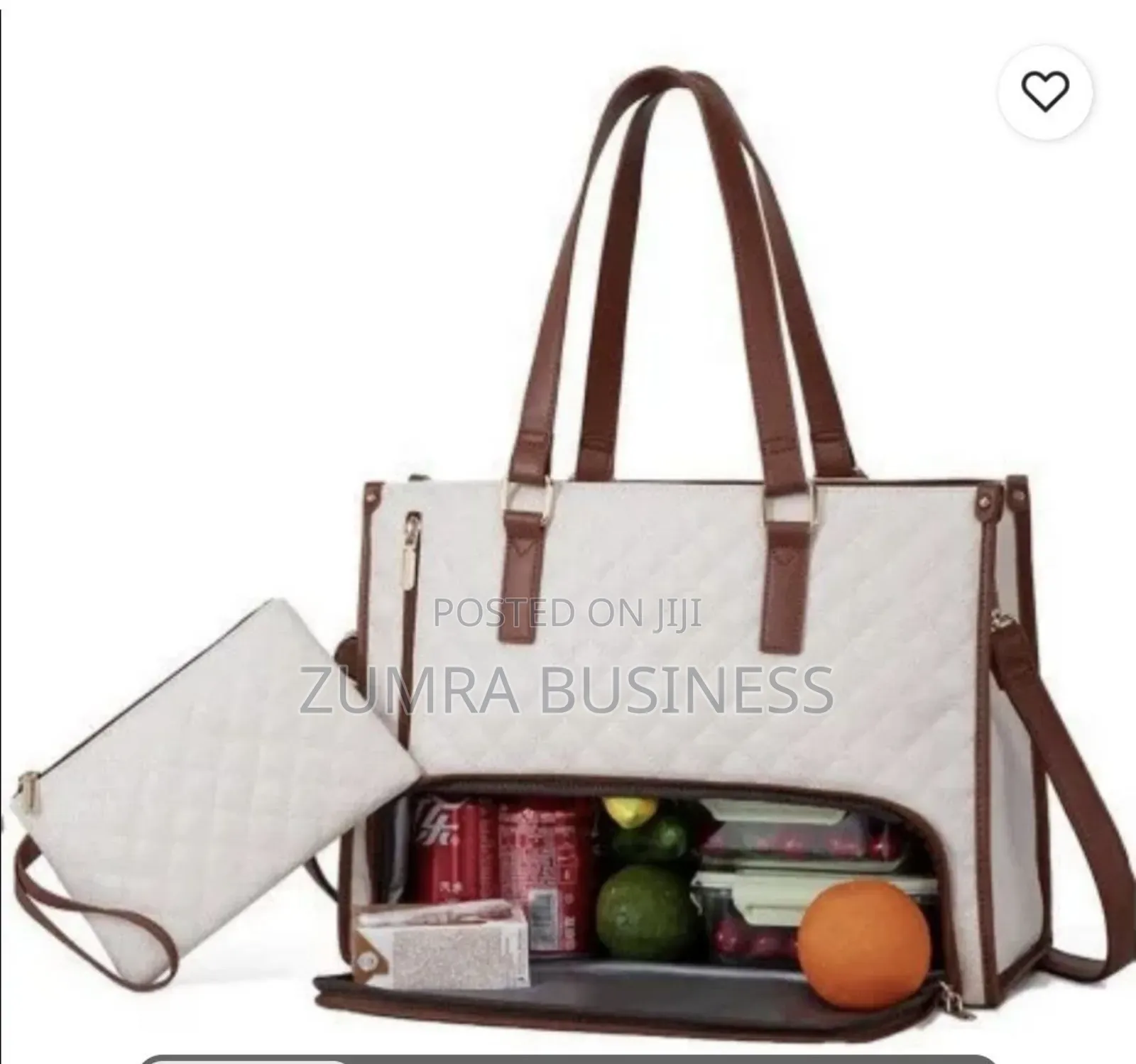 ለሴቶች የምሳ እቃ እና ላፕቶፕ ወዘተ መያዣ ያለው ቦርሳ