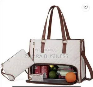 ለሴቶች የምሳ እቃ እና ላፕቶፕ ወዘተ መያዣ ያለው ቦርሳ