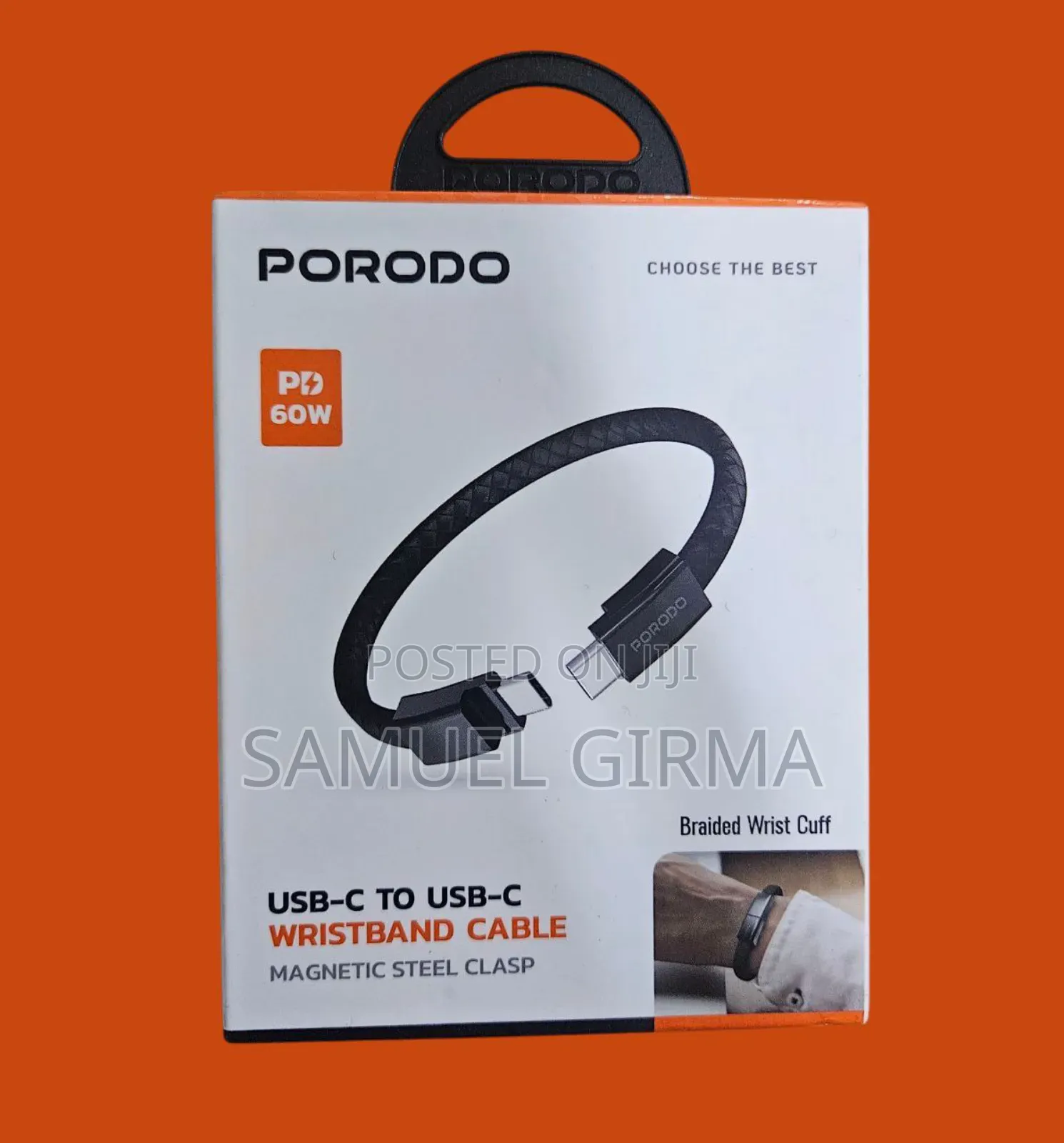 Porodo Usb-C to Usb-C Wristband Cable Original