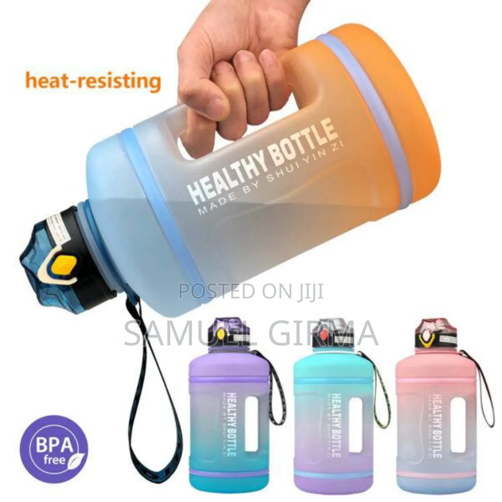 Capacity:- 2.2l Water Bottle