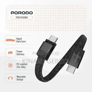 Porodo Usb C to Usb C Wrist Band Cable