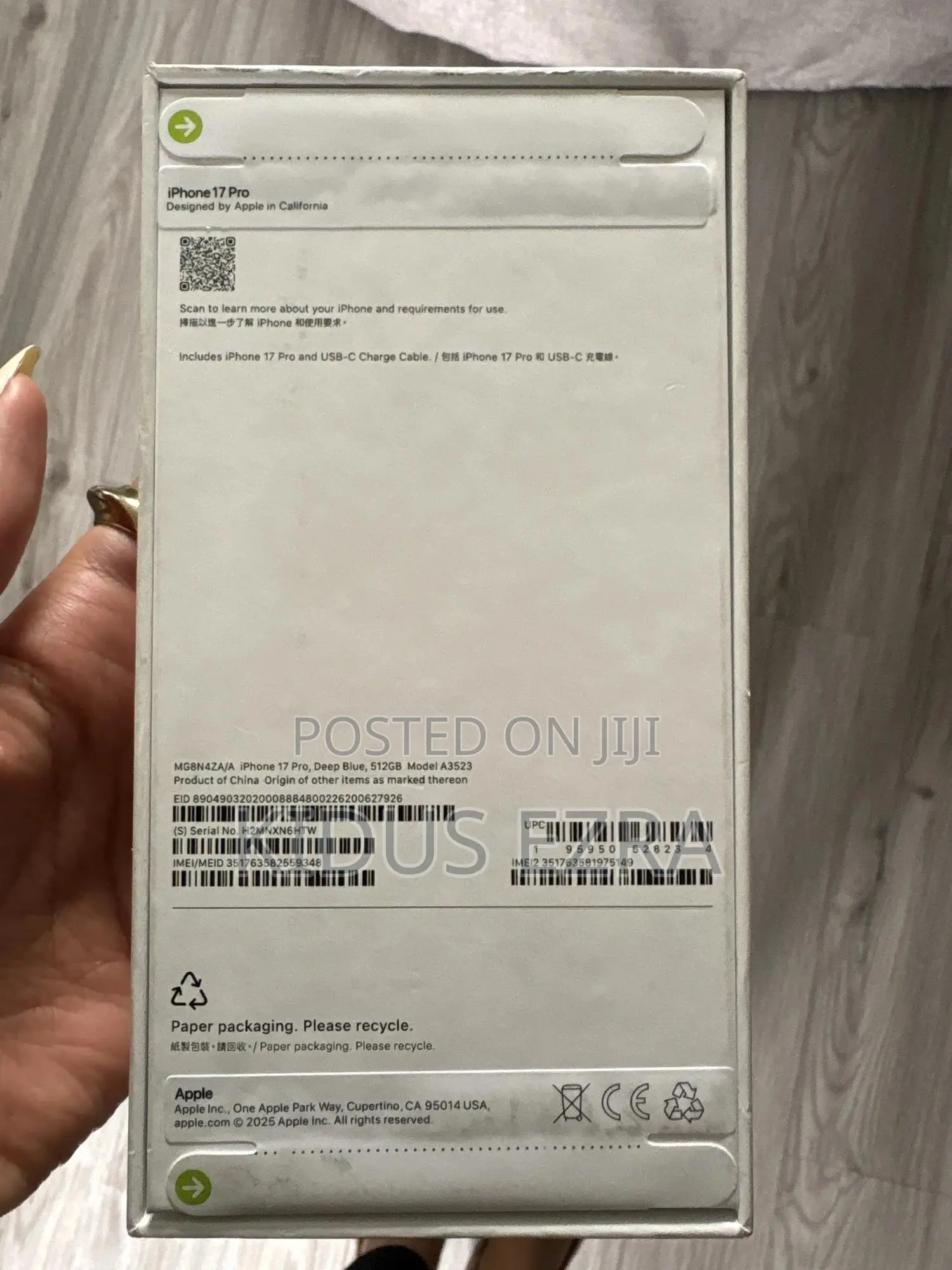 New Apple iPhone 17 Pro 512 GB Blue