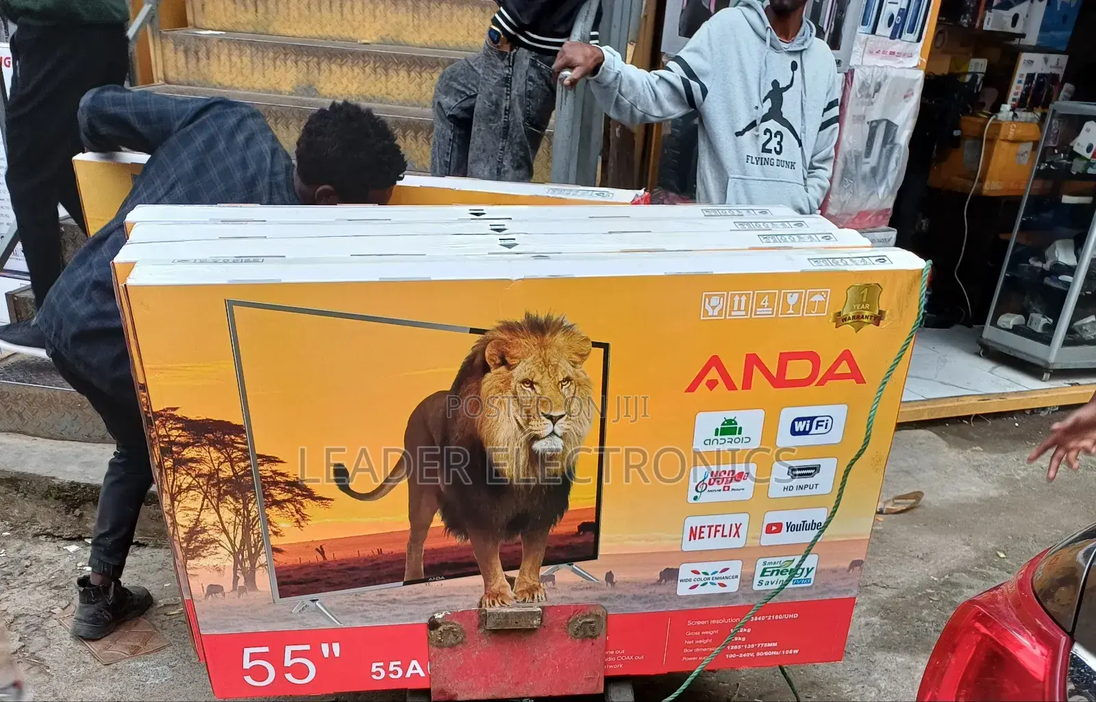 Anda Tv 55" Smart Android Tv Double Glass Tv New 2025