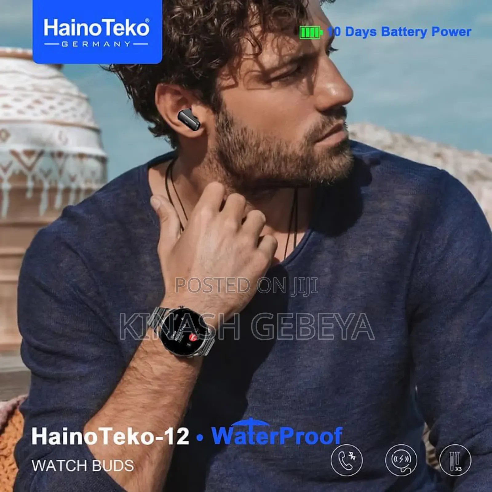 Haino Teko12 Waterproof Smart Watch With Air Pod