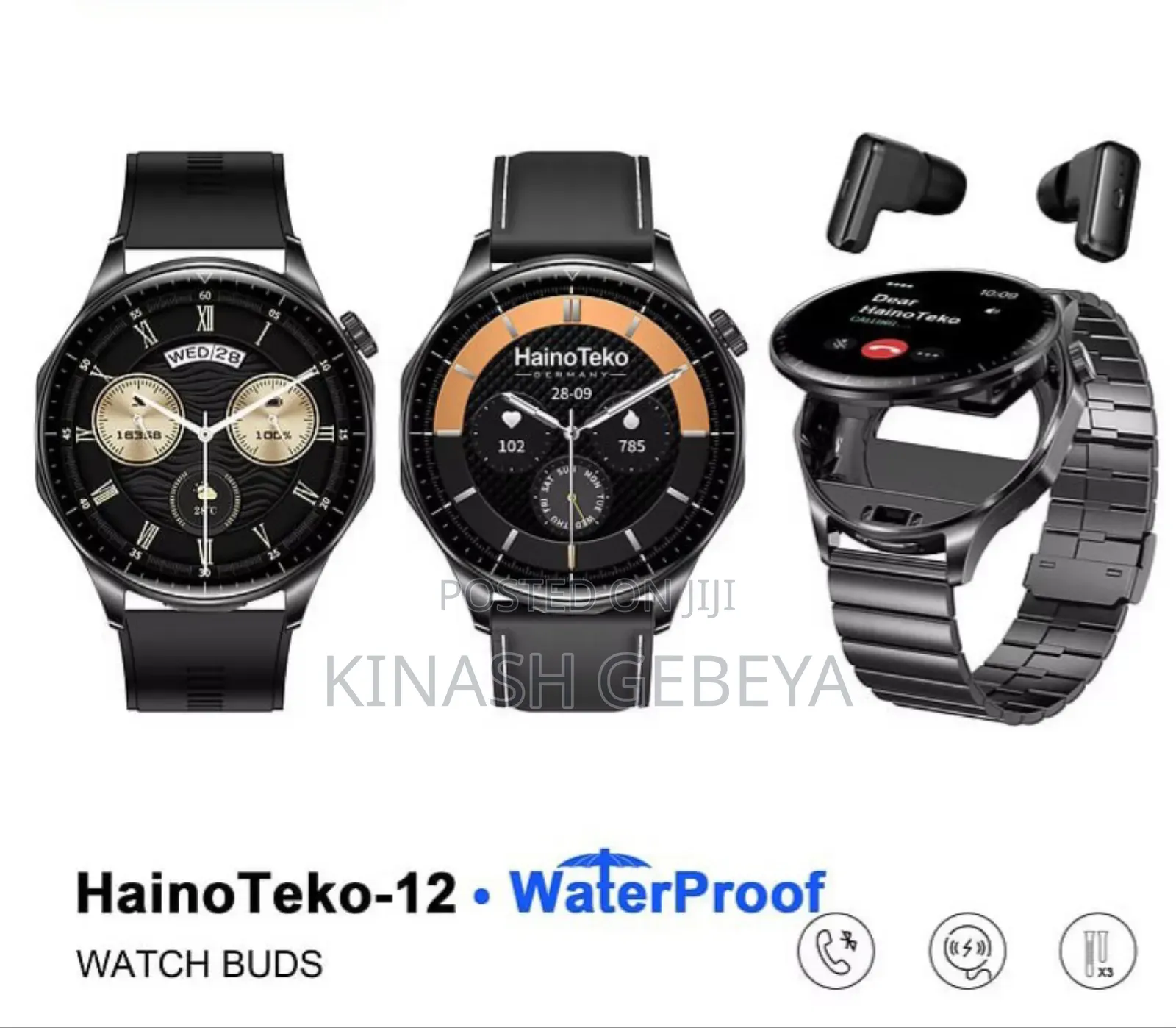 Haino Teko12 Waterproof Smart Watch With Air Pod