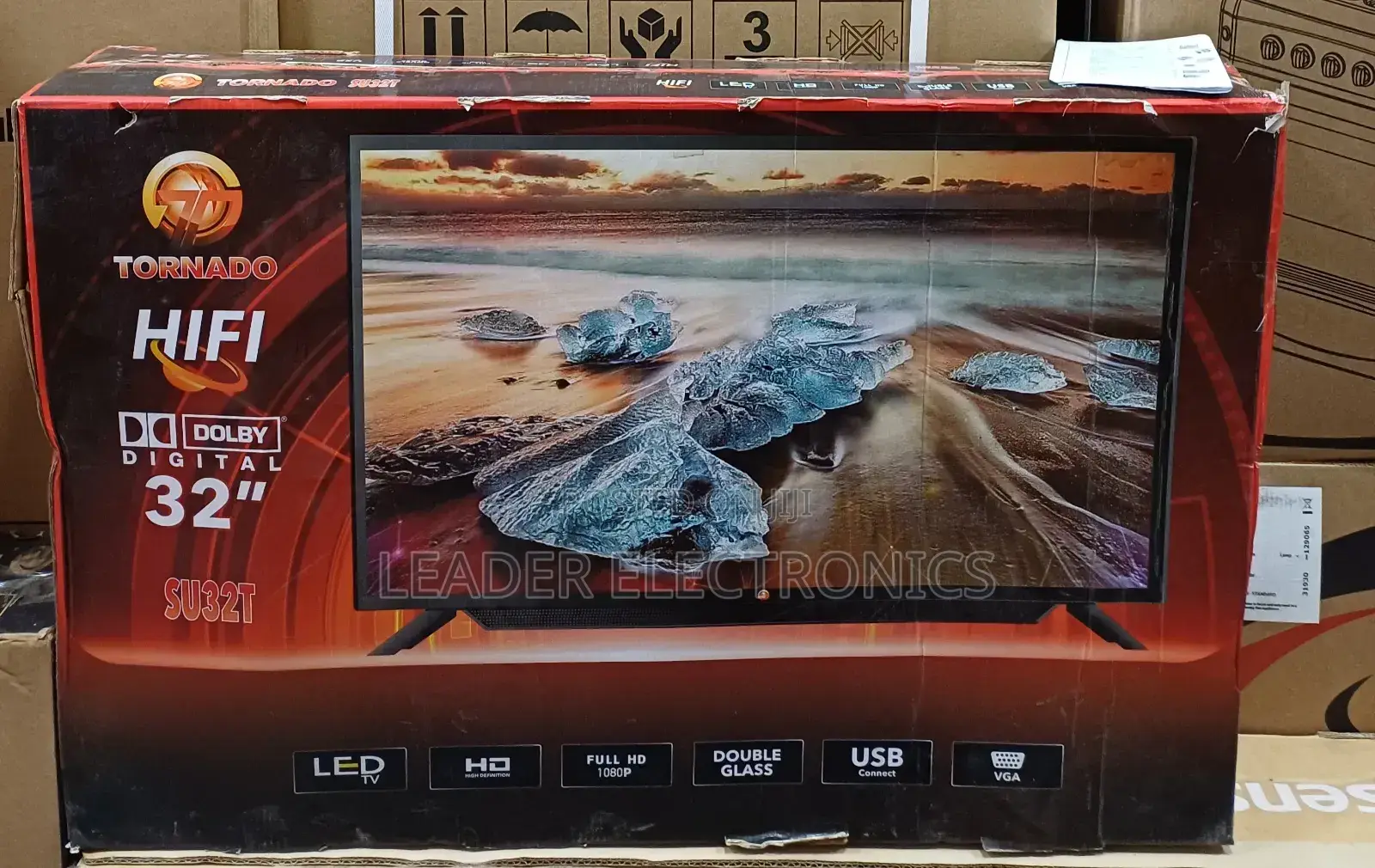 Tornado Tv 32 Inch Double Glass Tv