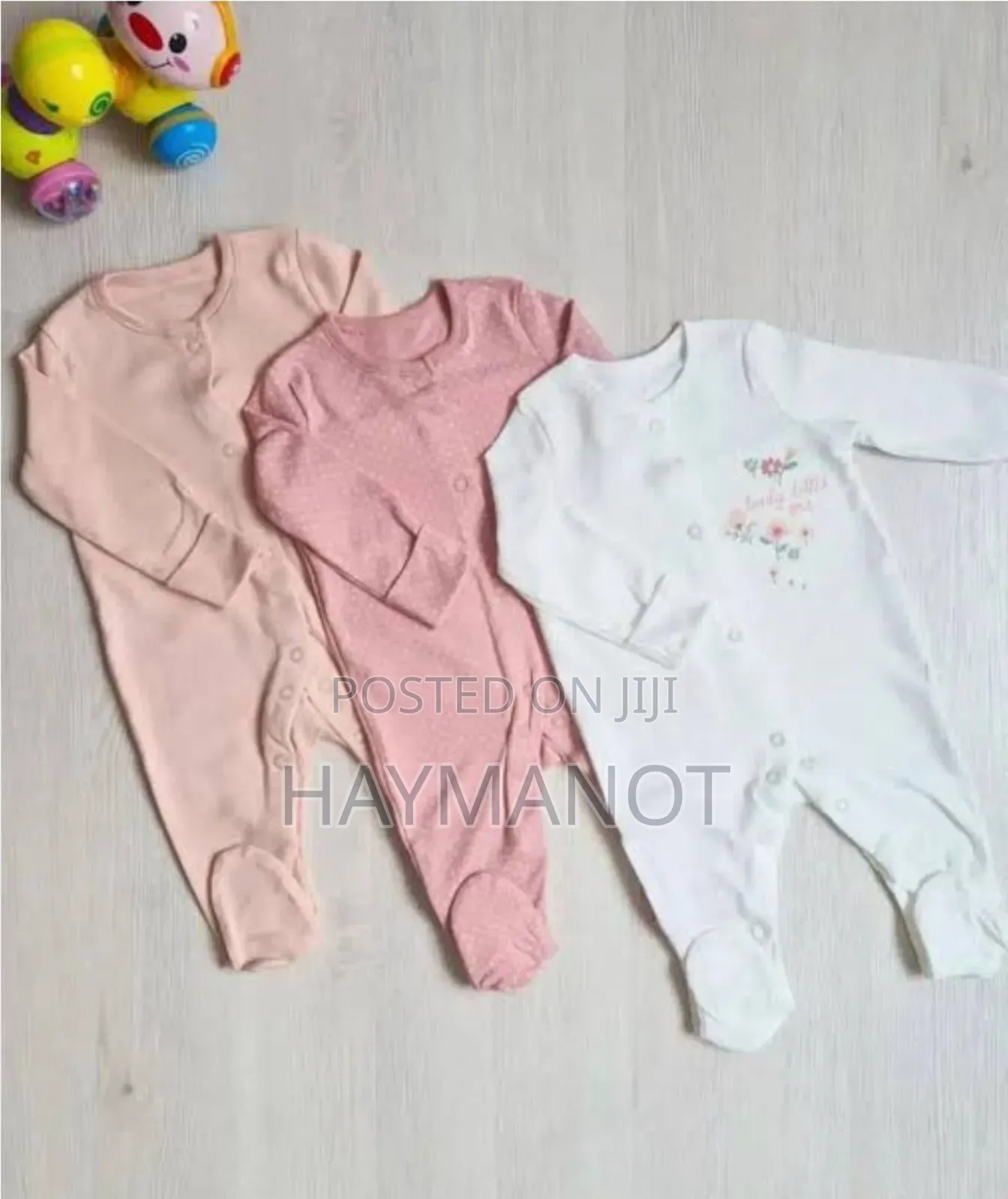 3-Piece Newborn Baby Foot Wrapped Jumpsuit