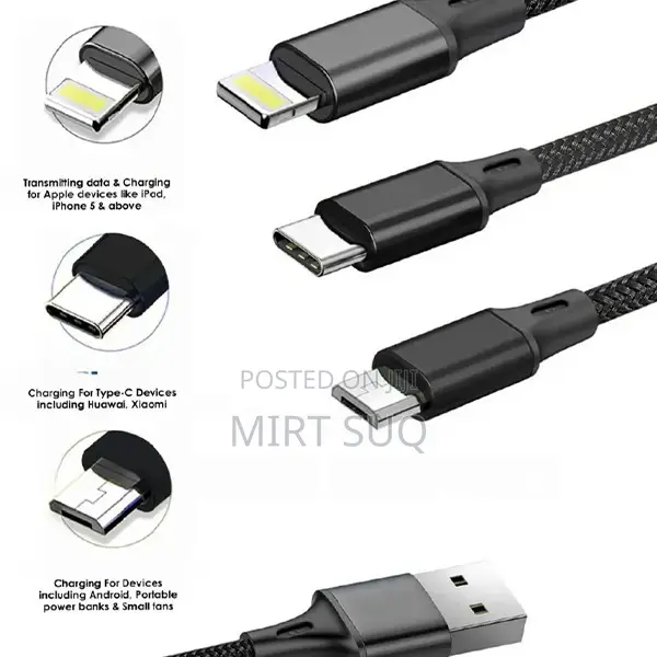 3in1 Usb Fast Charging Cable