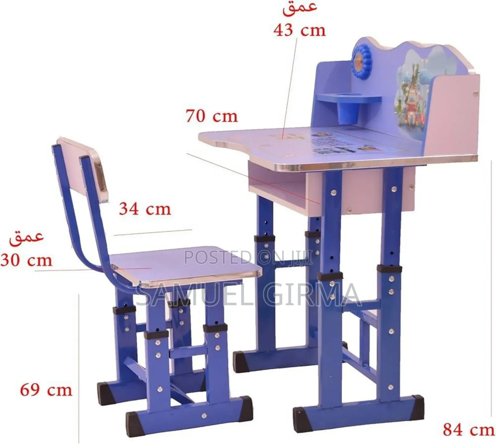 Writing Desk and Chairs Set for Girls and Boys