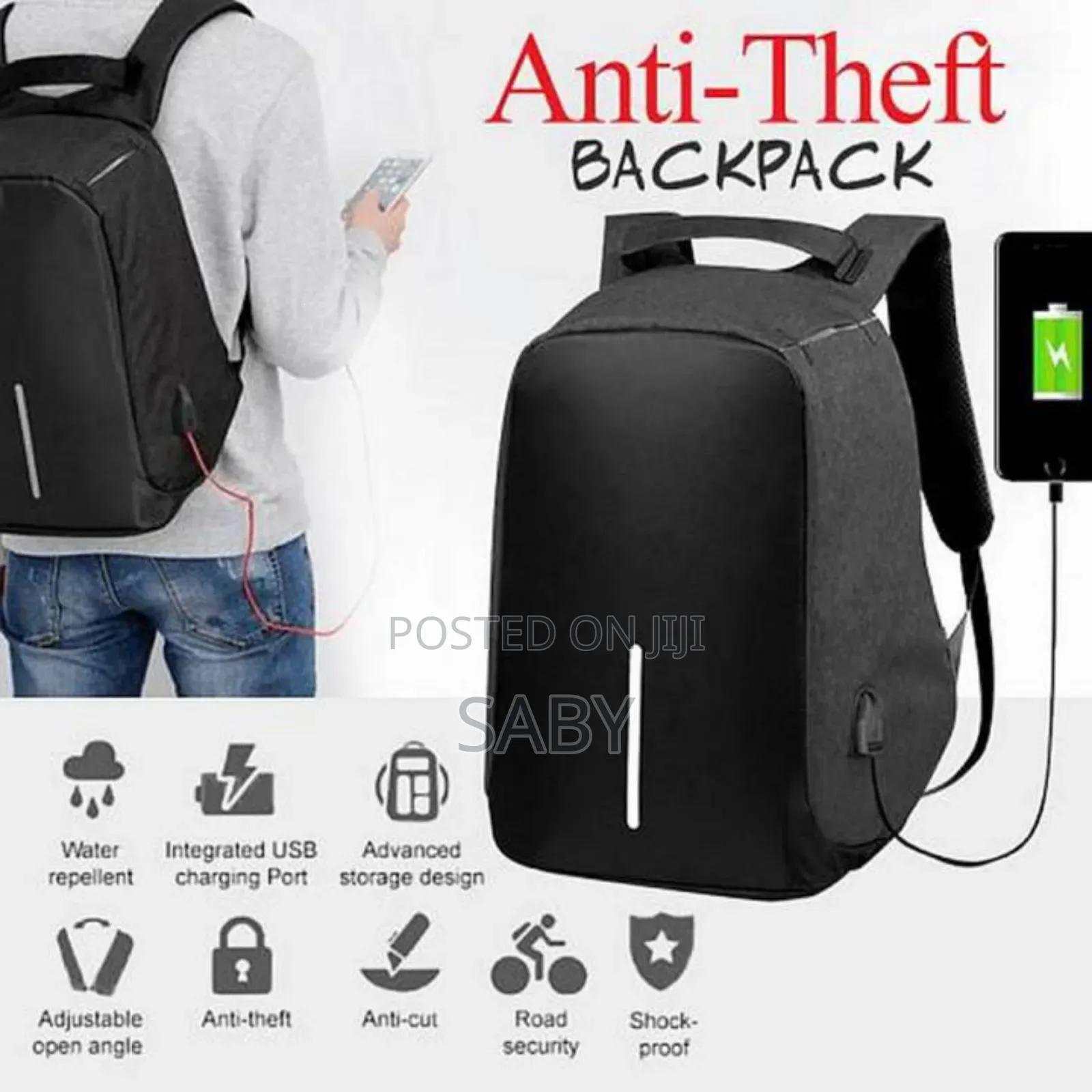 Unisex Anti_theif Laptop Bag