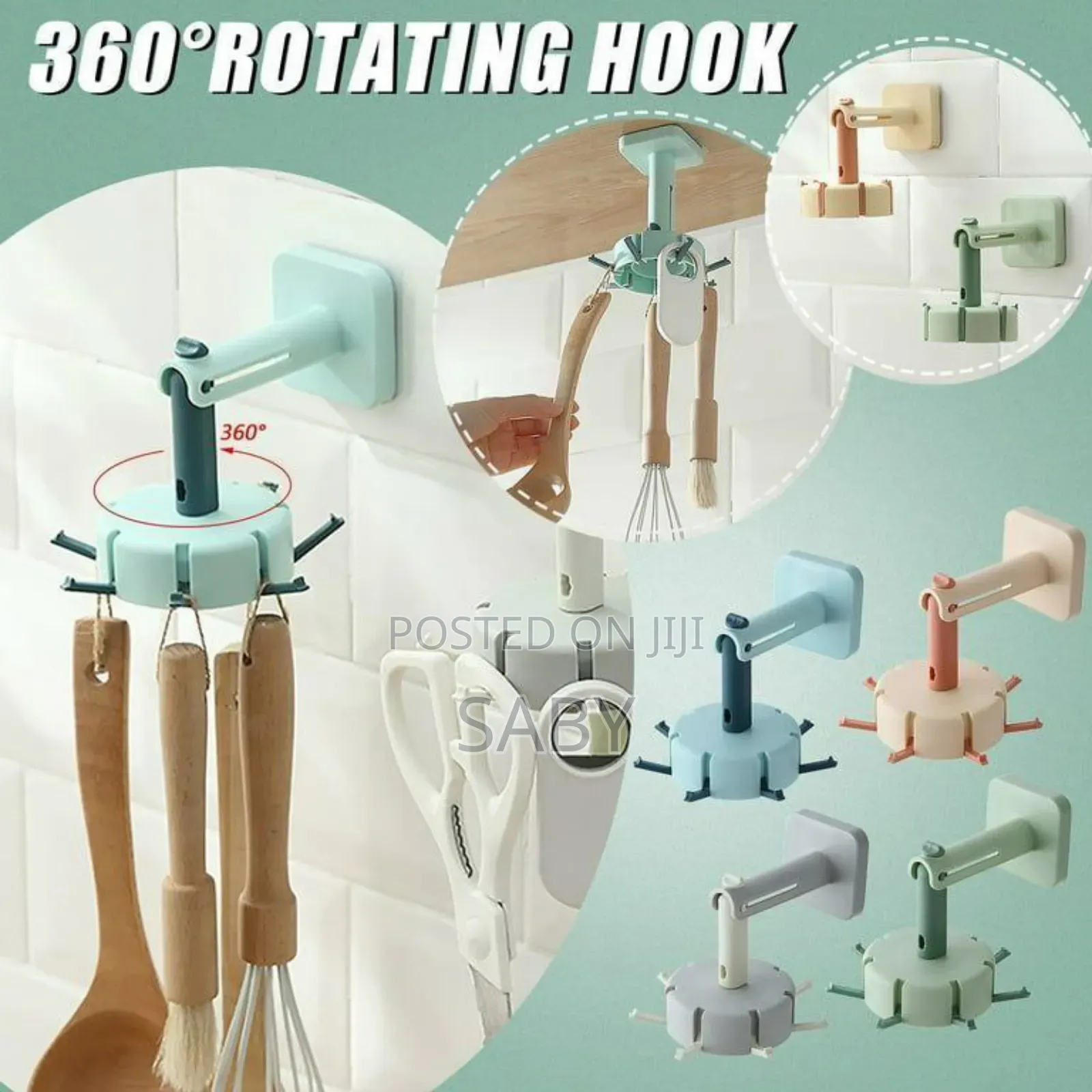 2pcs Wall Mount Home Rotating Storage Rack