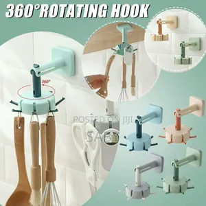 2pcs Wall Mount Home Rotating Storage Rack