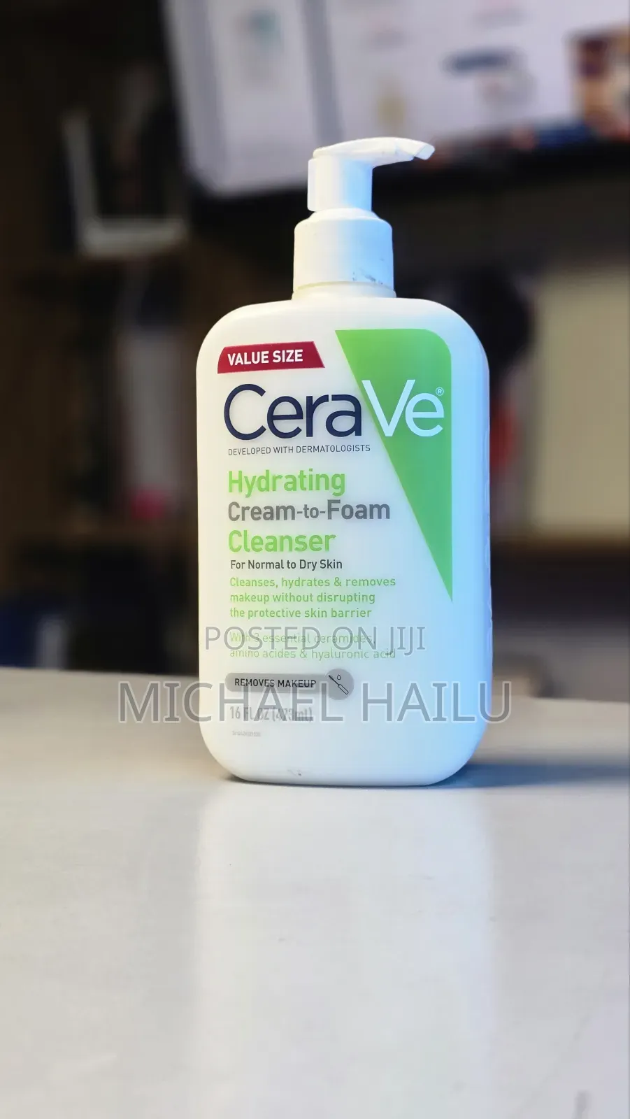 Cerave Hydrating Cream-to-Foam Cleanser – 473ml