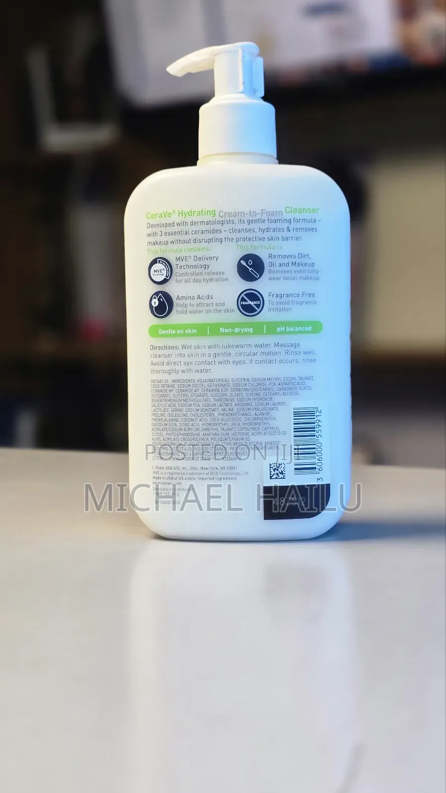 Cerave Hydrating Cream-to-Foam Cleanser – 473ml