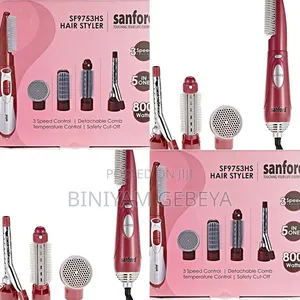 Original 5 in 1sanford Hair Styler5 አይነት መቀያየራ ያለው ኦርጅናል የፀጉር መተኮሻ
