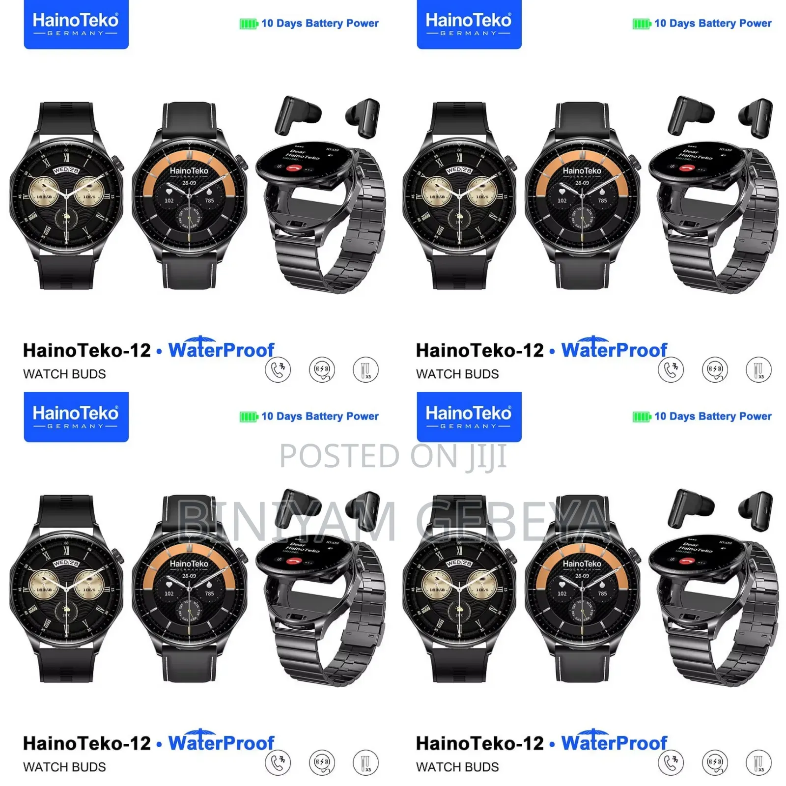 Original New Hanio Teco -12 Smartwatch With Earbuds