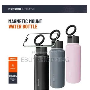 Photo - Insulated Water Bottle With Magnetic Base for Car Office - 1l Porodo