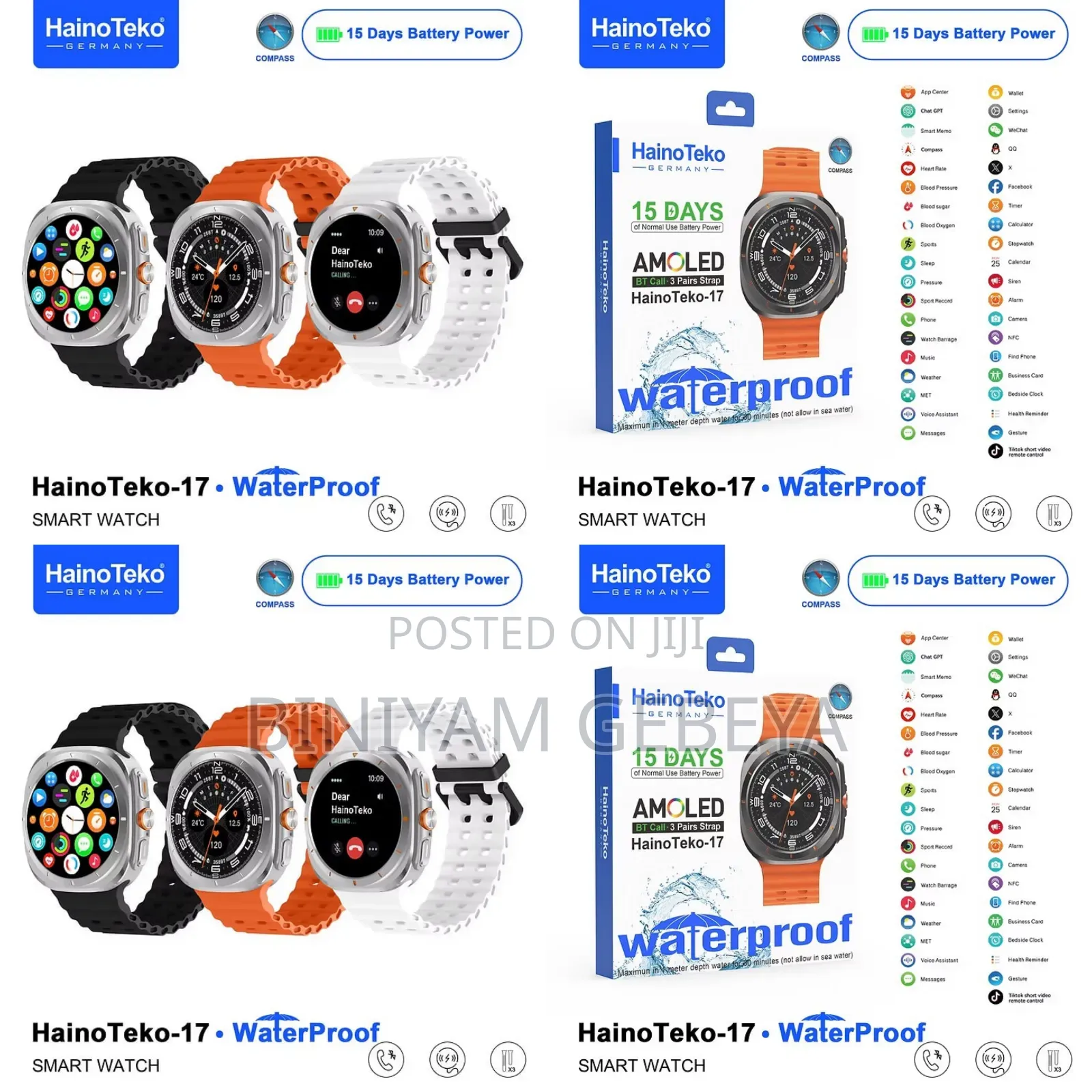 Original Germany Waterproof Hainoteko-17 Smart Watch