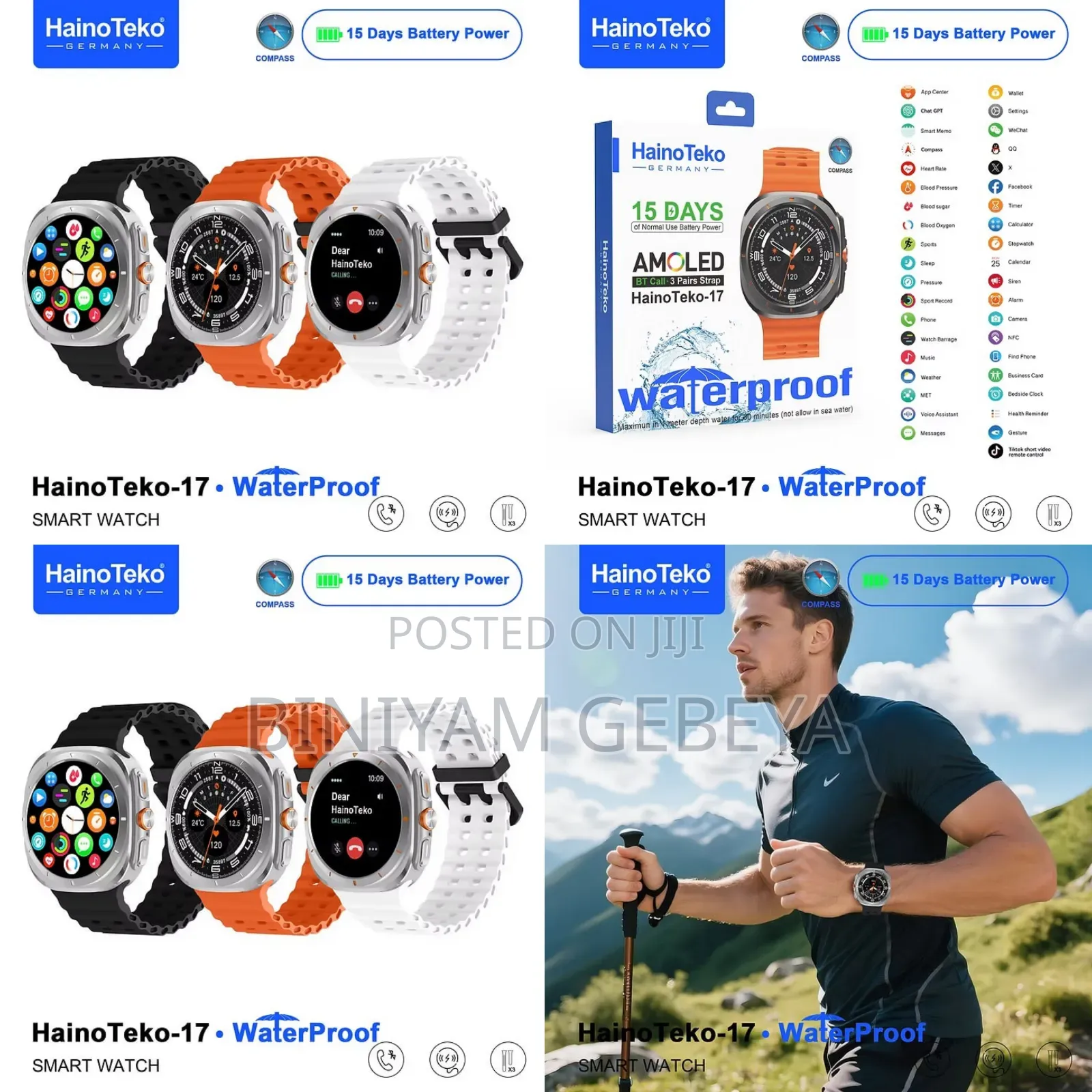 Original Germany Waterproof Hainoteko-17 Smart Watch