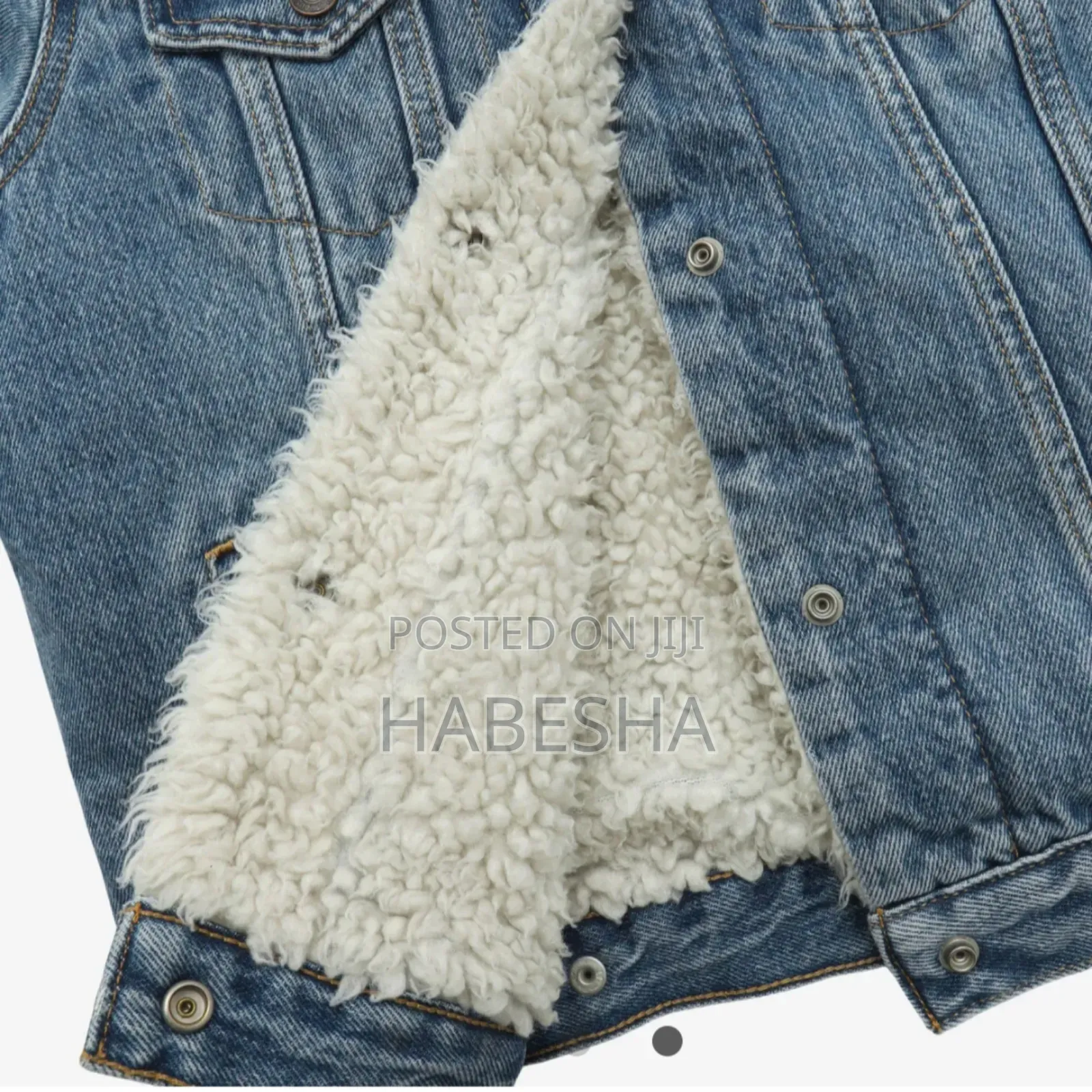 ጂንስ ባለ ፈር ጃካ Stylish Coat