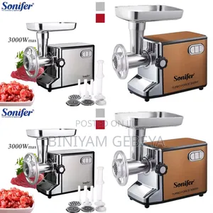 Photo - Original 3000watt Sonifer Stainles Steel Meat Grinder ወደፊት ወደኋላ ሚፈጭ