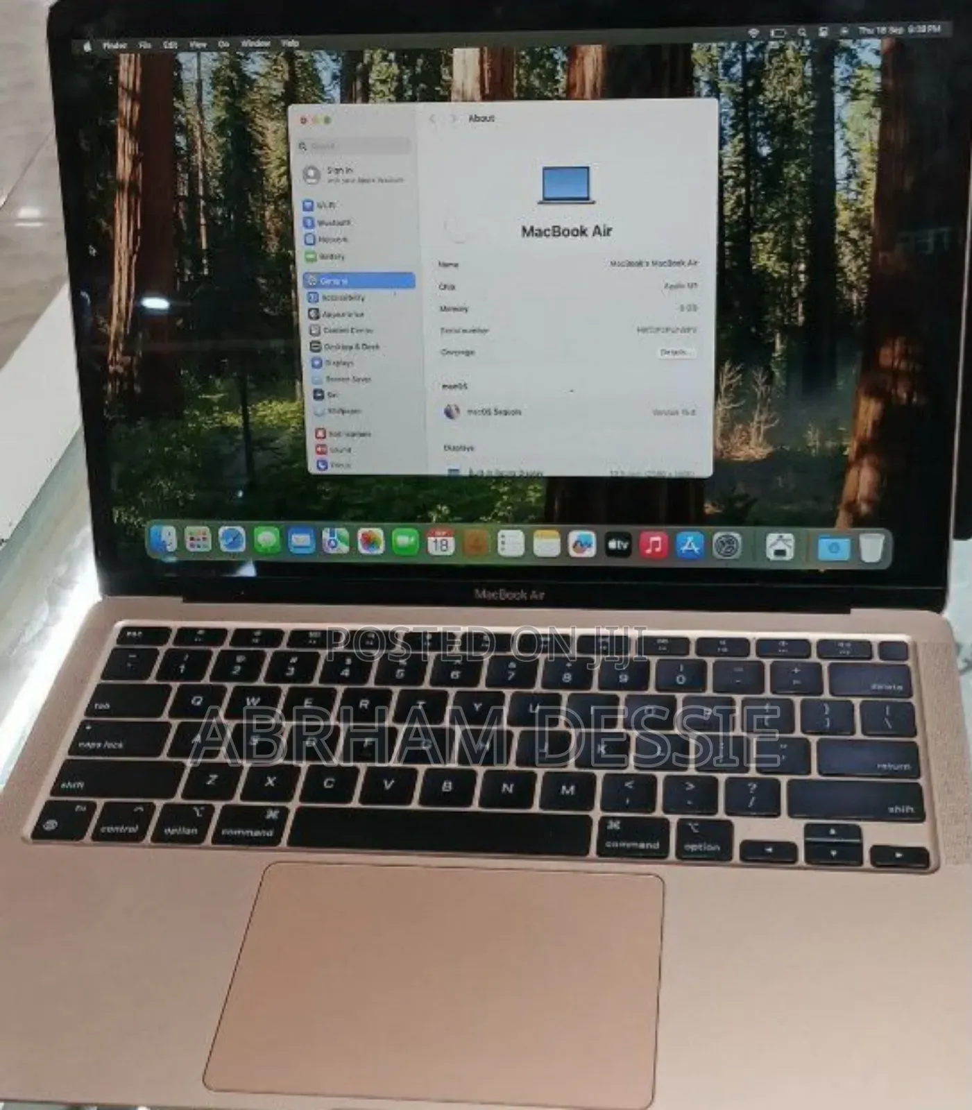 New Laptop Apple MacBook Air 2020 M1 8GB Apple M1 SSD 256GB