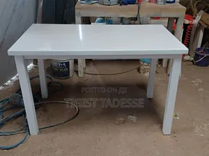 Office Table Simplest Wood Leg Laminated Top Size 60×120