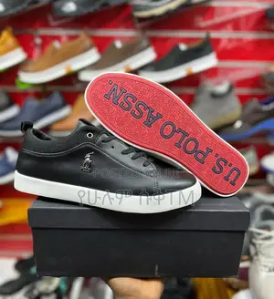 Photo - Original U.S. Polo Assn ‘Black/White’ Men’S Casual Flat Leather Shoes