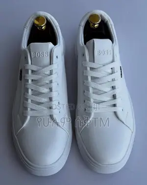 Original Hugo Boss ‘Triple White’ Men’S Flat Casual Leather Shoes