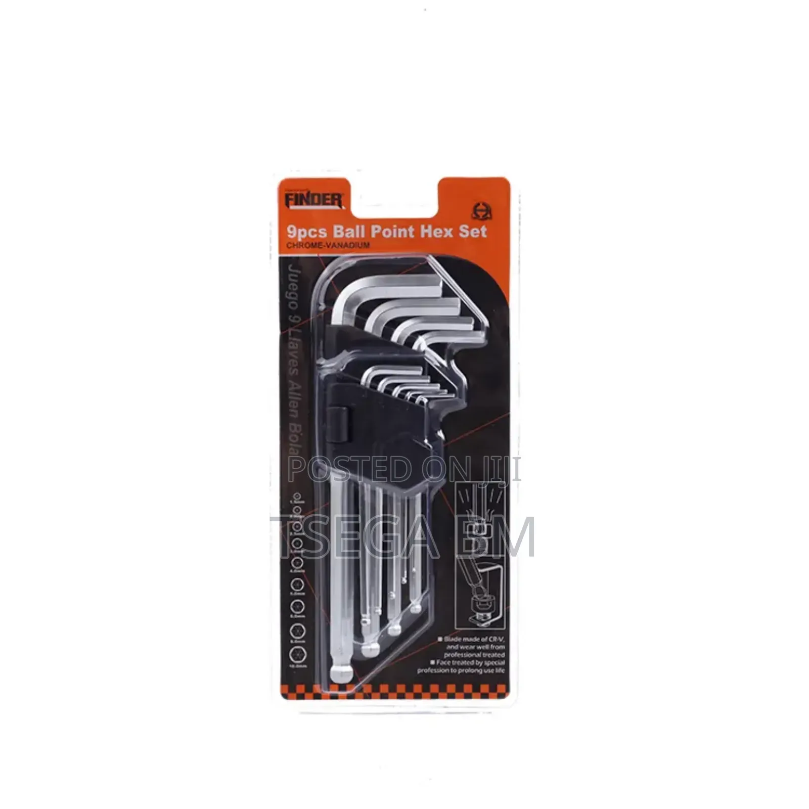 9 PCS Ball Coint Hex(Allen) Key Set