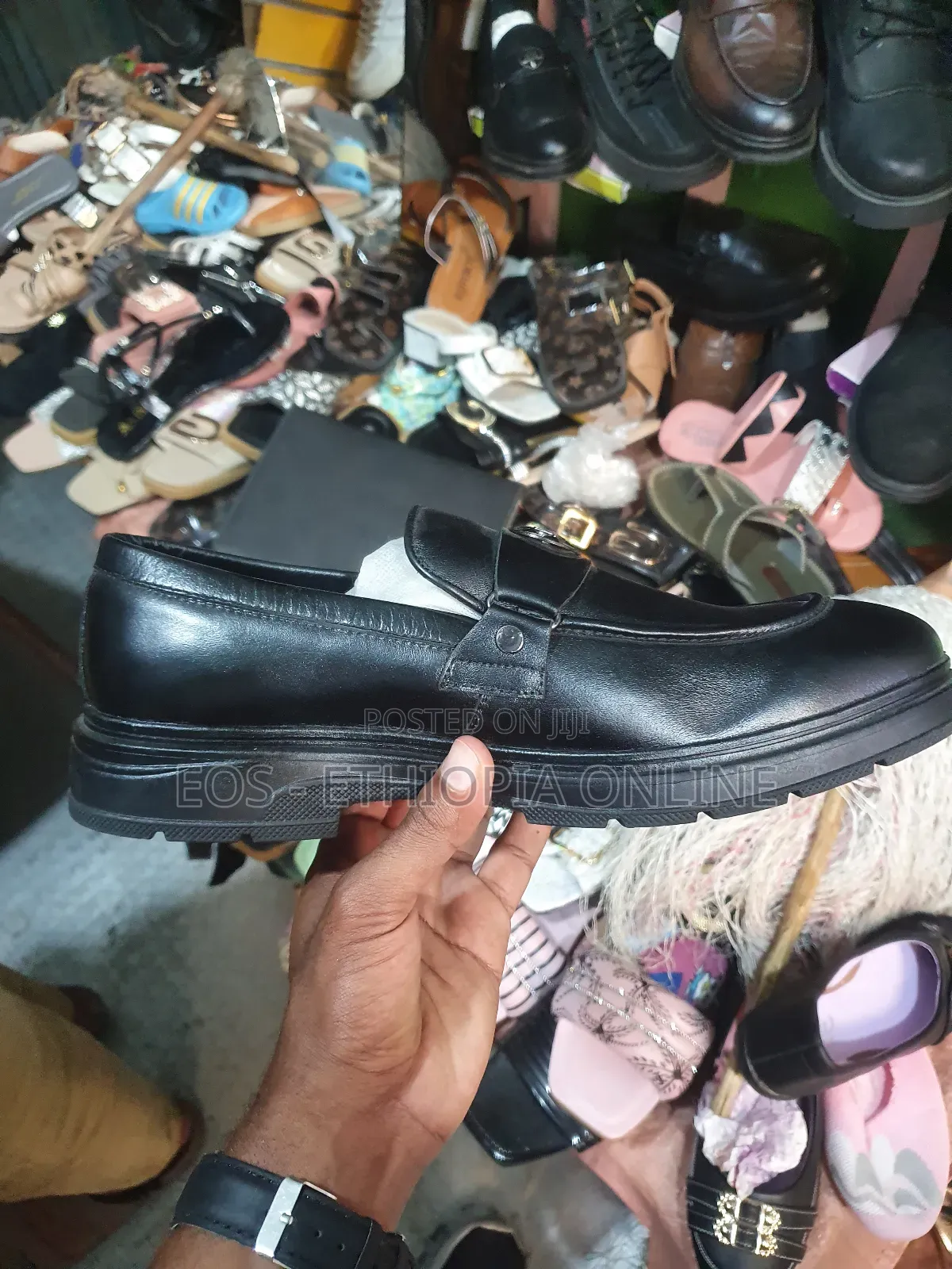Casual Simple Black Men's Shoes [On Hand]
