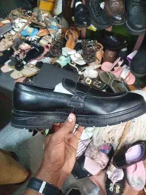 Casual Simple Black Men's Shoes [On Hand]