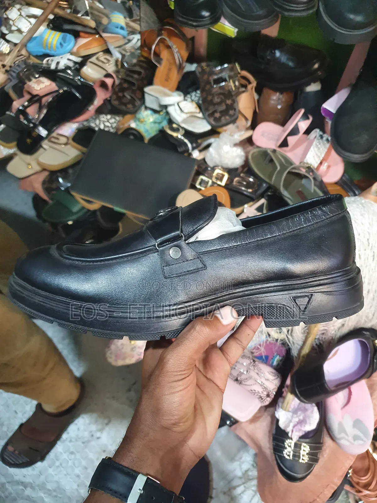 Casual Simple Black Men's Shoes [On Hand]