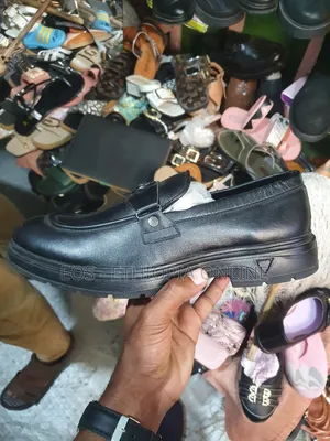 Casual Simple Black Men's Shoes [On Hand]