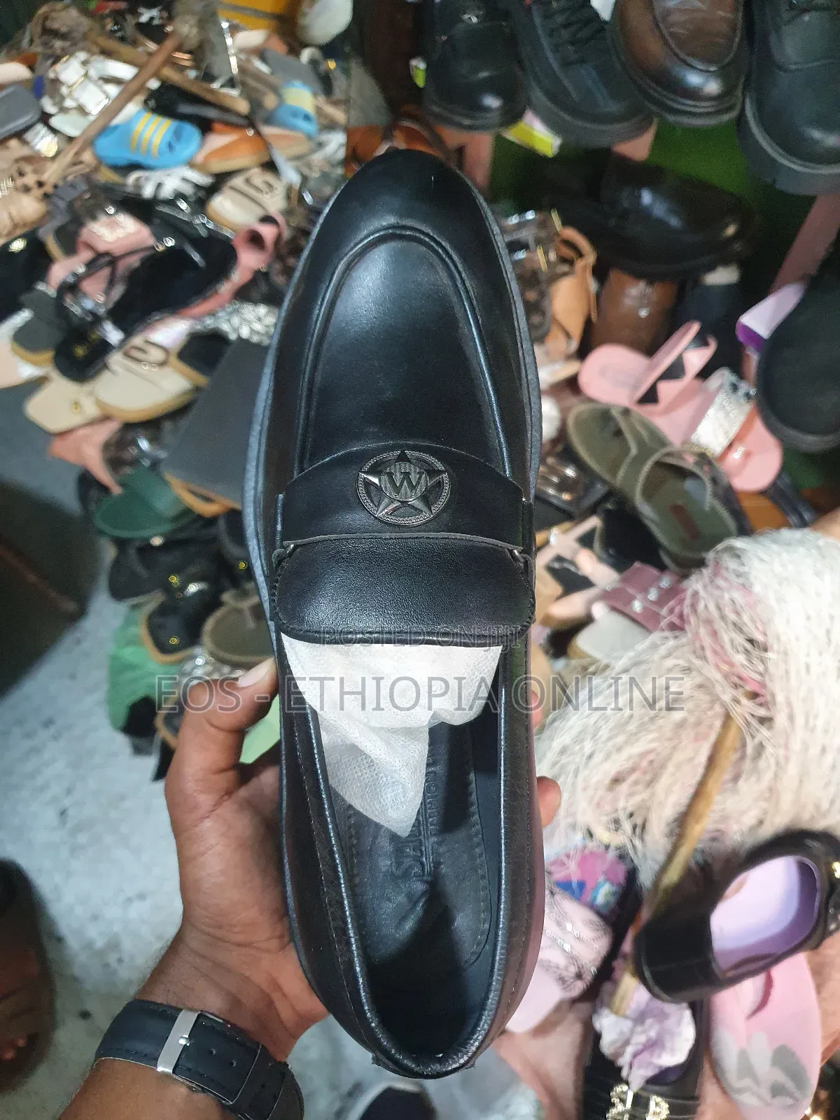 Casual Simple Black Men's Shoes [On Hand]