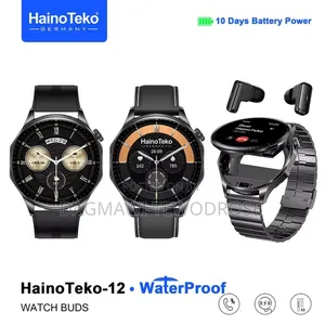 Photo - Hainoteko-12 Smartwatch With Earbuds